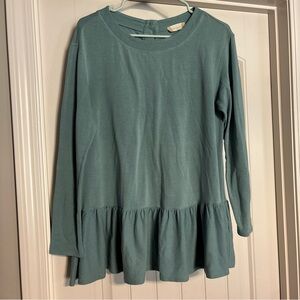 Altar’d State Babydoll Dress, Back Buttons Sage Green, Adorable